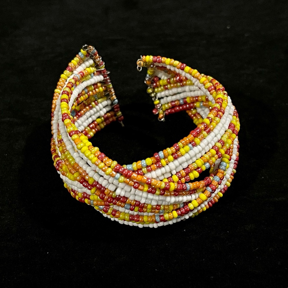 Multicolored Small Bead Weave Bracelet